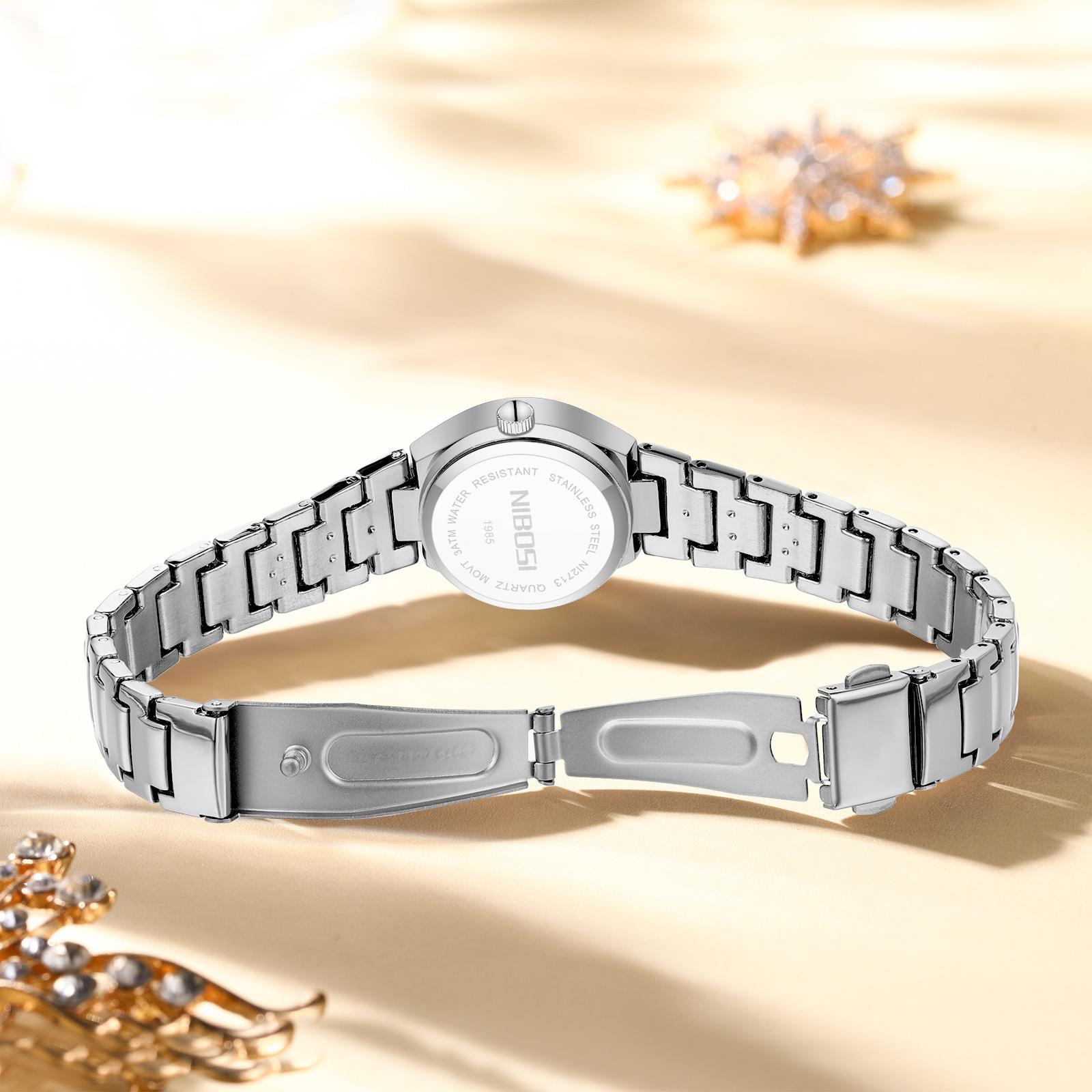 NIBOSI 2713  quartz watch,dress quartz watch,sports quartz watch,scratch-resistant quartz watch,women's quartz watch,Round-dial quartz watch,Lightweight durable ladies round wristwatch