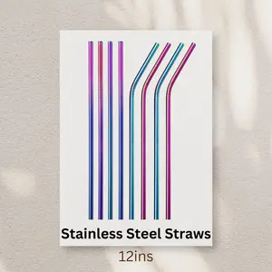 Mermaid Stainless Steel Straw | 12inch