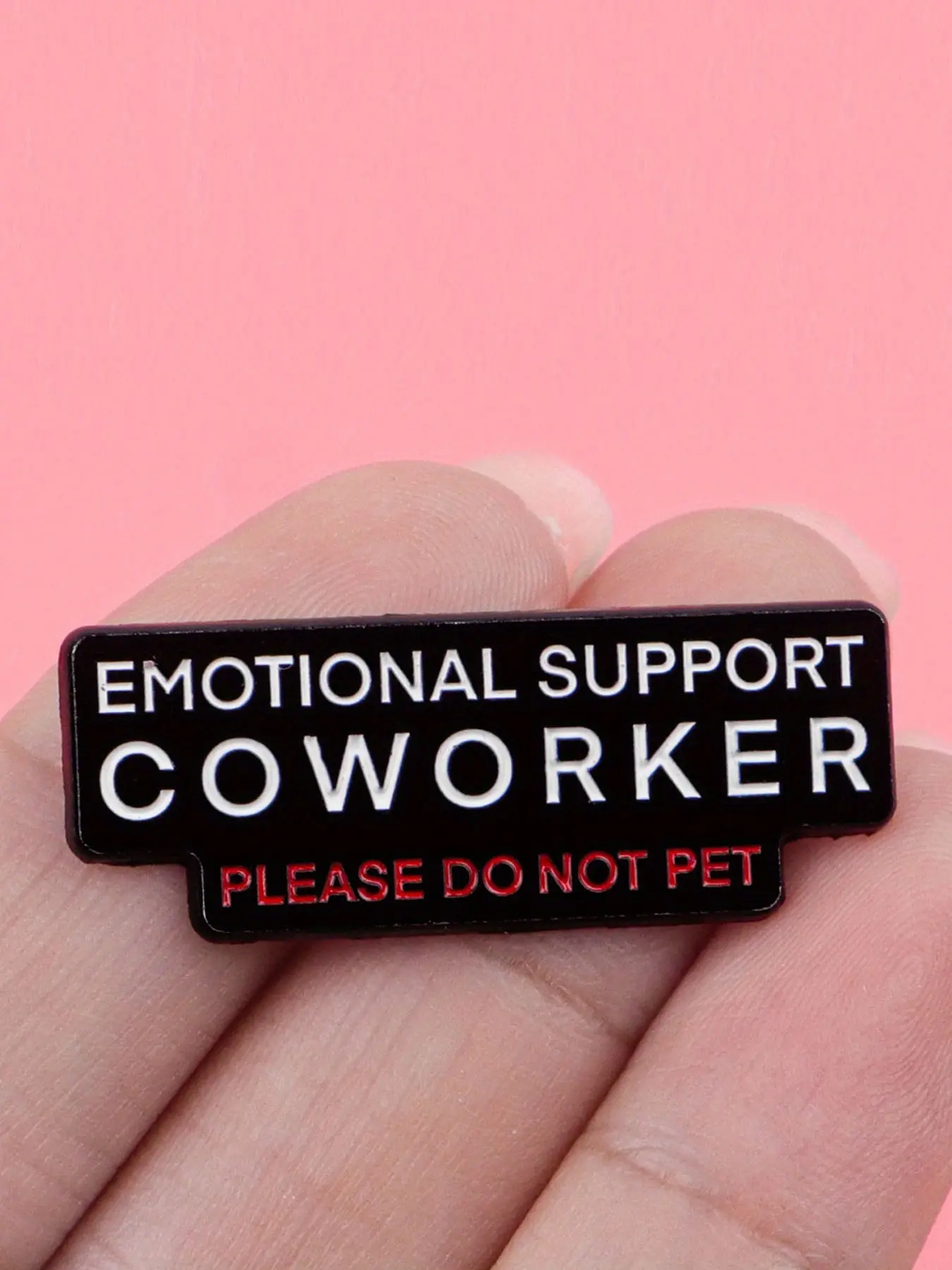 1pc Emotional Support Coworker Lapel Pins Letter Brooch Pin for Backpacks Healthcare Humor Fun Briefcase Badges Badges on Backpack Gift Brooch for Clothes Fashion Accessory