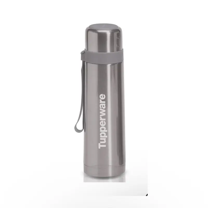 Tupperware 0-500ML Grey Stainless Steel Vacuum Insulated Tumbler - Leakproof, Stylish, Compact Travel Mug with Lid, Kitchenware Drinkware for Coffee