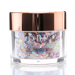 OBP Holographic Chunky Glitter(G169-G180) - Iridescent Glitter for Crafts, Non-Toxic, Multipurpose for Nail Art, 0.05mm Diameter, 1oz Bottle