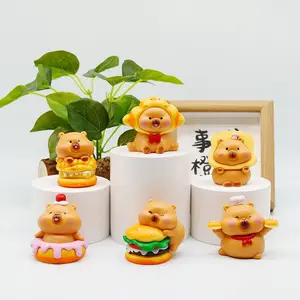 6-Piece Cute Capybara Figurine Set, Adorable Gift & Decorative Display Piece, Perfect for Collectors and Home Decoration