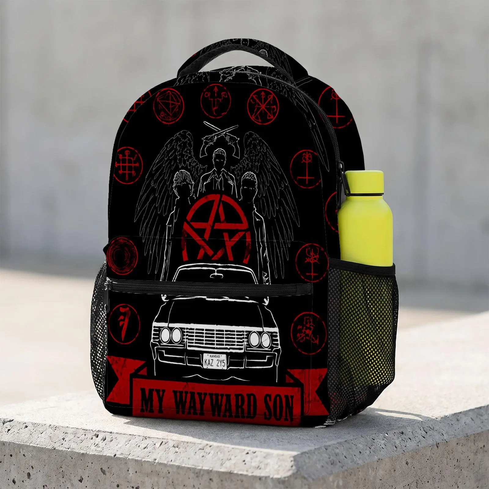 Supernatural Cartoon Animal Student Backpack with Laptop Sleeve, Comfort Padded Print, Anti-Slip Grip, Lightweight Pack for Student Travel