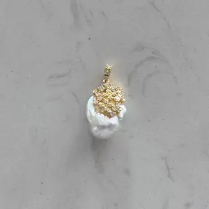 Silver Blue Baroque Stud Earrings