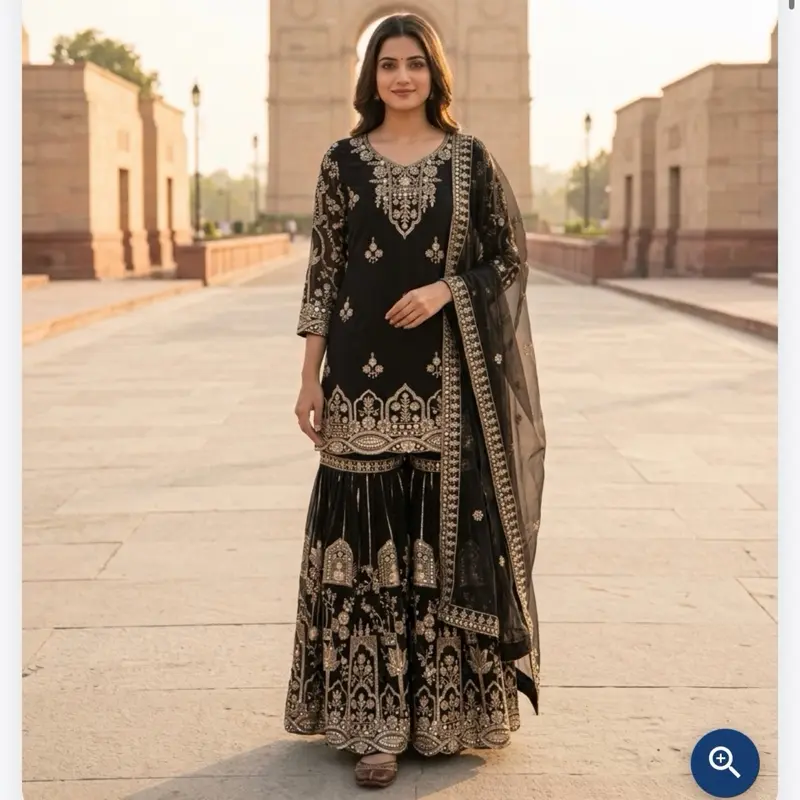Premium Heavy Partywear Sharara Set, Ideal for Special Occasions
