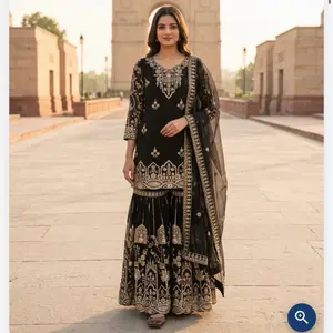 Premium Heavy Partywear Sharara Set, Ideal for Special Occasions