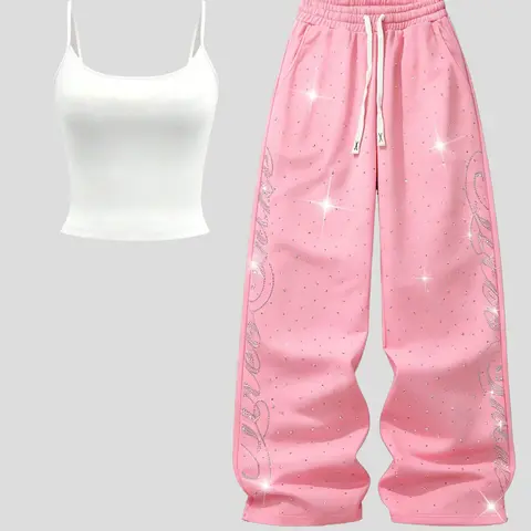 Women's Casual Pajama Set, Casual Everyday Loungewear Nightwear, Slim-Fitting Two-Piece Outfit, Ideal for Indoor & Outdoor Wear, Essential Home Comfort Clothing