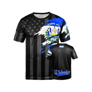 Mexico Guatemala Honduras El Salvador Usa Flag Mix Soccer Jersey, Elastic Fabric Unisex Football Shirt, Casual Fit All Seasons Wear