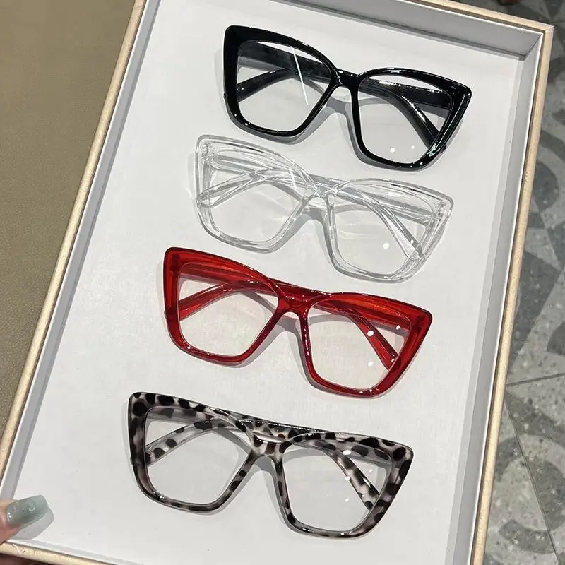 XUH 4-Pack Retro Square Cat Eye Sunglasses for Women, Classic Fashion Accessories with Blue Light Blocking, Lightweight Durable Glasses, Classic Versatile Frames, Durable Frames, Accessories For Women, High Quality Eyewear, Stylish Accessories