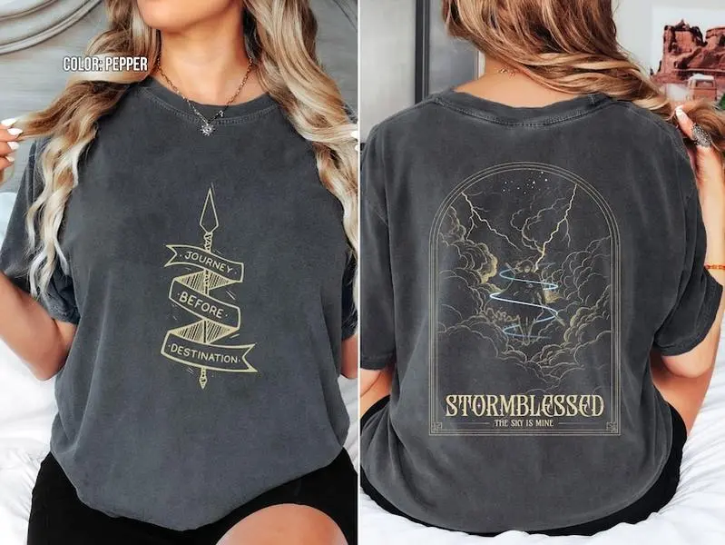 Stormblessed Tee, Storming Fantasy Book Shirt, Epic Fantasy Outfit, Windrunner Merch, Journey Before Destination T-Shirt, Book Lover Gift