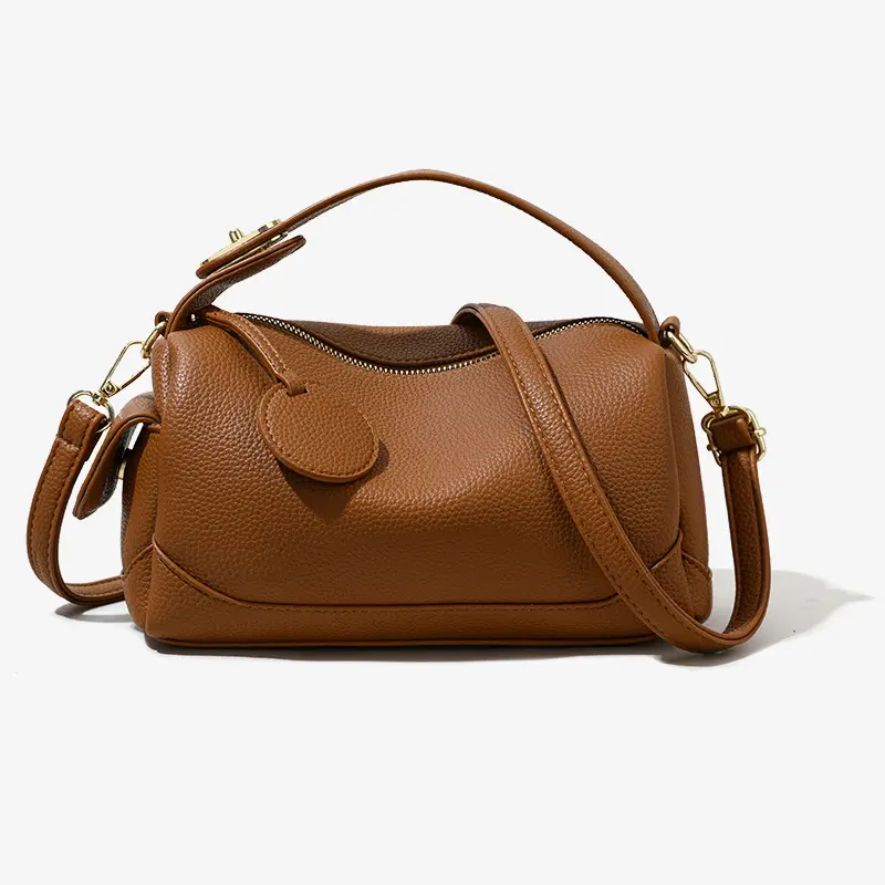 Stylish Soft Leather Boston Pillow Tote Bag Women Multi Functional Crossbody Shoulder Handbag  Commute Purse Ideal For Work School Shopping And Everyday Casual Wear