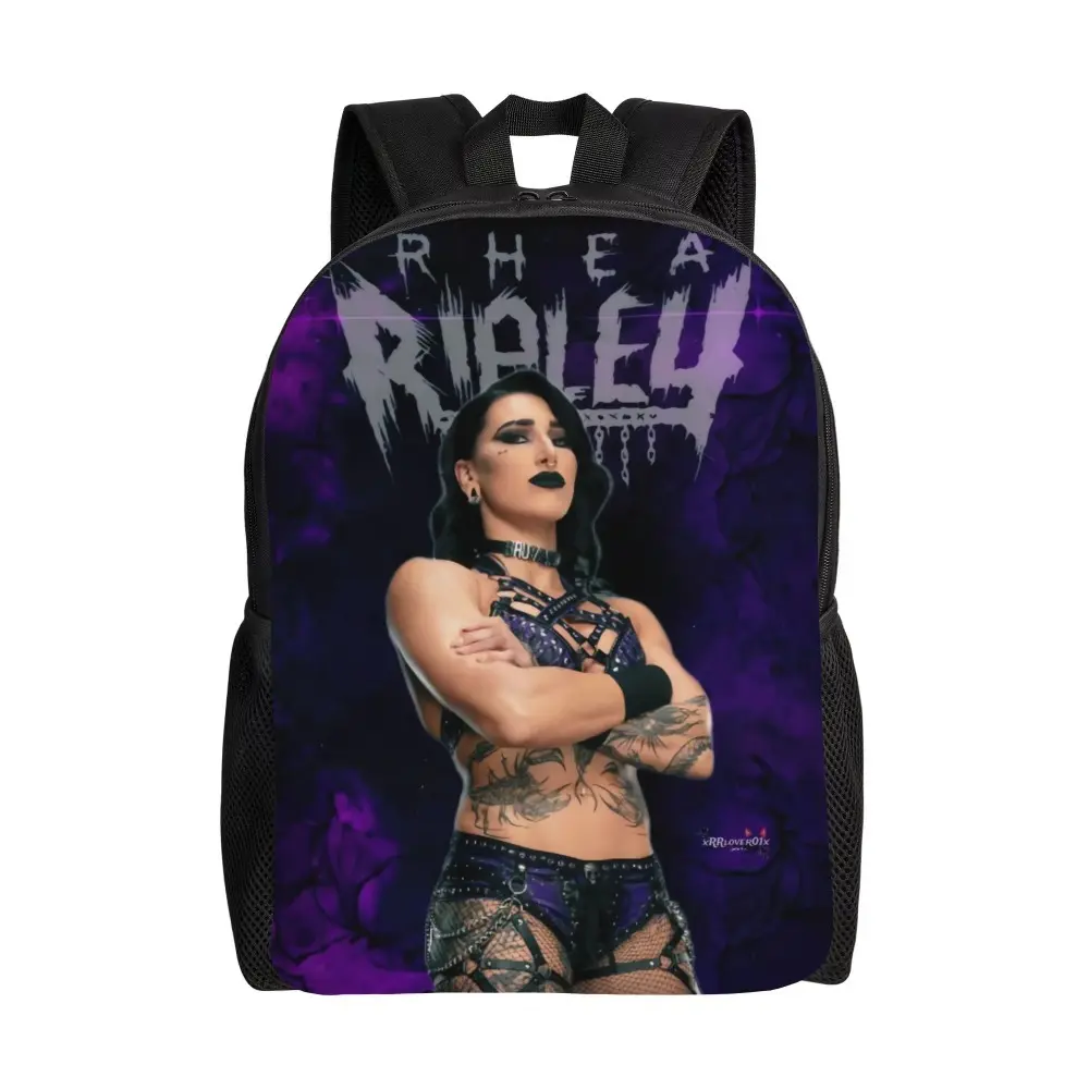 Rhea Ripley Backpack Girl Polyester Hiking Backpacks Soft Stylish High School Bags Rucksack