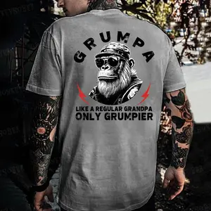 Grumpa Like A Regular Grandpa Only Grumpier Monkey T-shirt