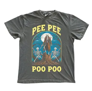 Pee Pee Poo Poo T-Shirt, Cursed Meme Shirt | Funny Skeleton Graphic Tee for Men Women, Weirdcore Gen Z Top, Spooky Sarcastic Gift