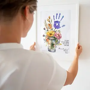 5 Creative Handprint Growth Memory Book, 'the Flowers That Bloom Tomorrow' Teacher Appreciation Card, DIY Gift for Kindergarten/primary School Parents