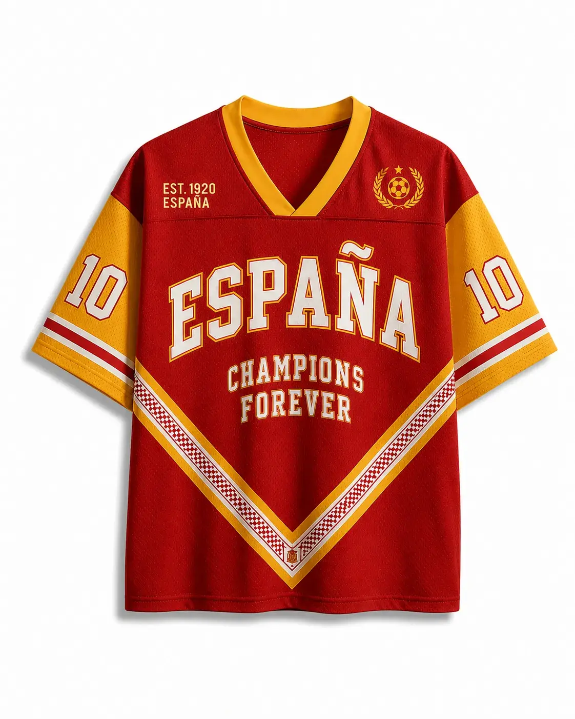 Premium Spain Football Jersey (W.C.2026), Retro Athletic Shirt for Soccer Fans, Breathable Quick-Dry Performance Mesh, Vintage Spain Inspired Design, Unisex Graphic Sports Top, Perfect Birthday Gift for Football Lovers, Official Match Day Streetwear