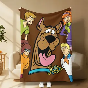 Scooby-Doo Cozy Throw Blanket | Ultra-Soft Flannel for Adults | Ultimate Nostalgic Comfort Suitable for use in offices, sofas, and travel settings, etc This is the best gift for couples, children, parents and friends, and it can express deep love.