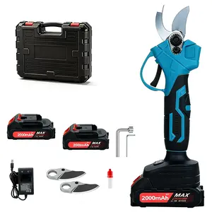 Professional Electric Pruning Shears with 2 Rechargeable Batteries for Garden Tree Trimming