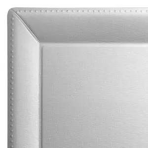 Silver Square Edge Beaded Disposable Paper Charger Plates (13")