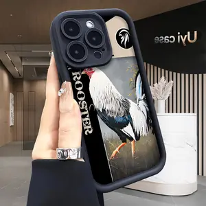 Rooster Phone case iPhone 17 Air 16 16e 15 14 13 12 11 Pro Max Plus X XS for Shockproof Silicone TPU Bumper Drop Protection Soft Cover