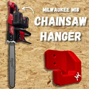 Milwaukee M18 Chainsaw Compatible Wall Mount Hanger Milwaukee M18 Chainsaw Compatible Wall Mount Hanger