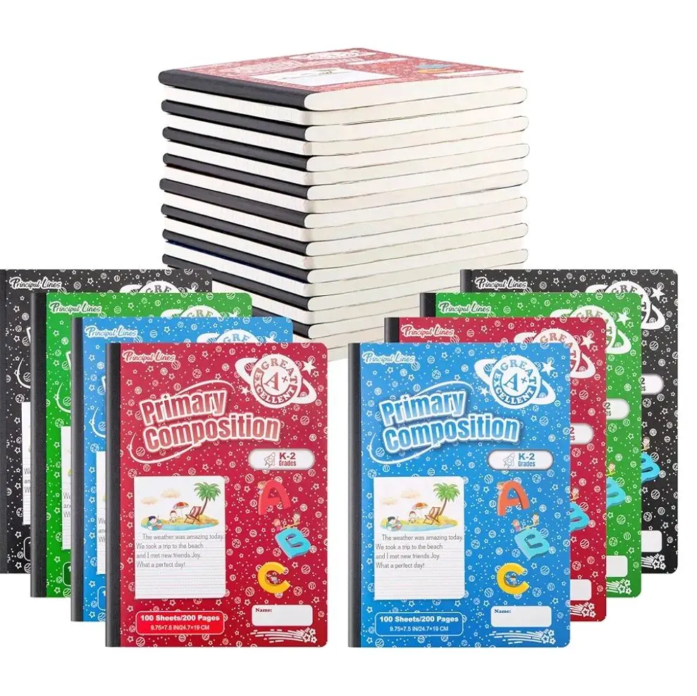 24 Pack Primary Composition Notebook K-2, Primary Ruled Journal, Draw ...