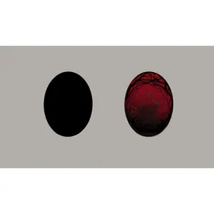 Oval Cameo DIY Glass Pendant Base [Black or Clear] 90 COE Fusible Precut Bullseye Glass Shapes