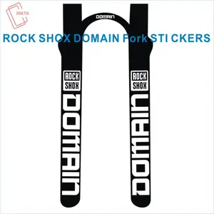 2PCS/SET ROCK SHOX Domain" Car Sticker for Mountain Bike, Motorcycle, Add Off-Road Sport Logo to Your Gear, A Personalized Item at the Forefront of Extreme Off-Road Decoration Fashion, Motorcycle Stickers