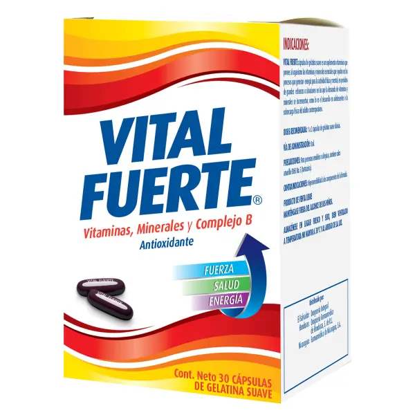 Vital Fuerte Multivitamin 30 Softgels - Vital Fuerte Vitaminas 30 Cápsulas Blandas