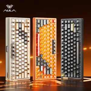 Aula Ag75 Magnetic Axis Keyboard, Gaming Keyboards, Lighted Mechanical Keyboard, 81 Keys, Aluminum Design, Argb Lighting, Web Driver, 0.001mm Rt Precision, Compatible with PC Laptop, Gaming Office Use