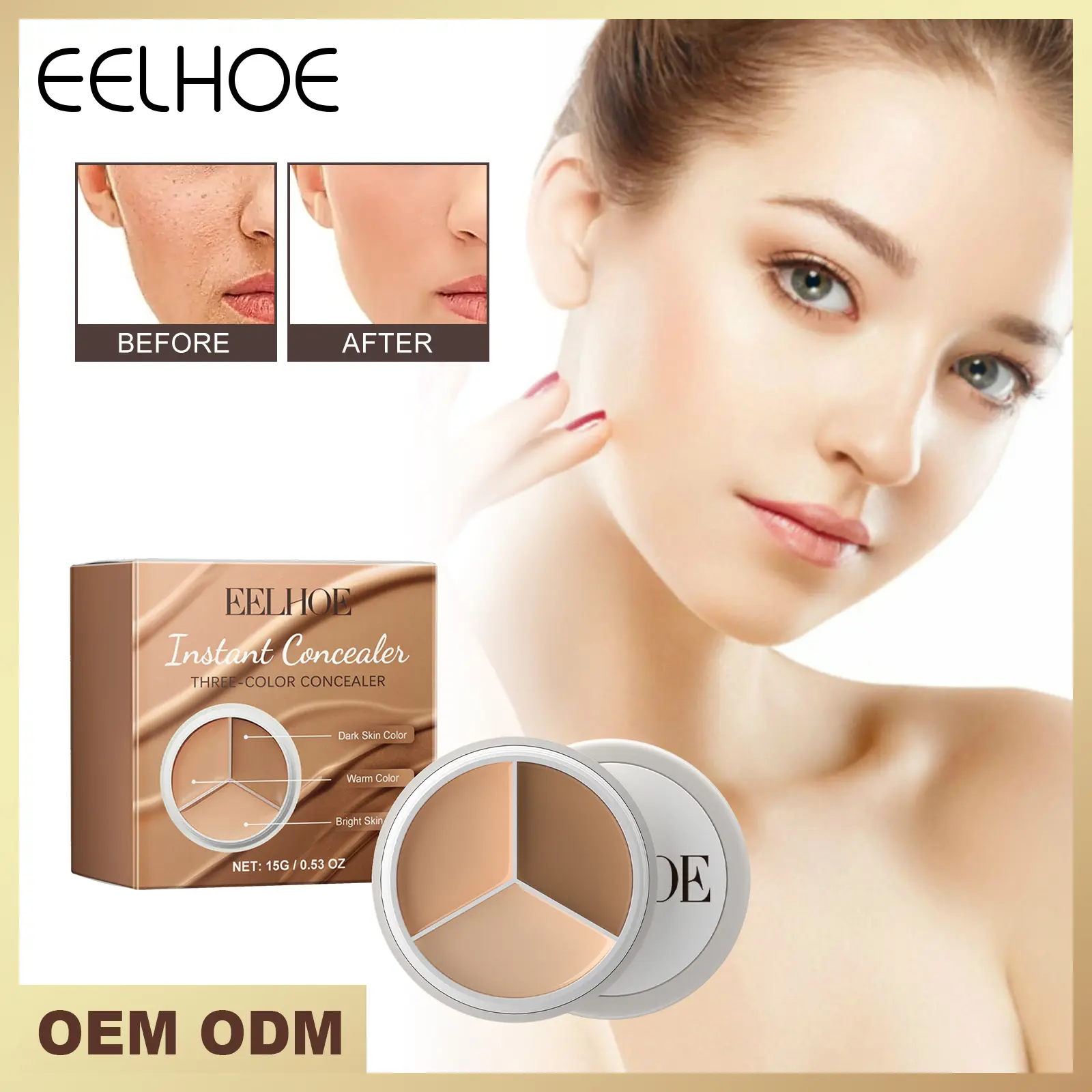 FLAWLESS FILTER IRL!  EELHOE Full-Coverage Concealer – Erase Dark Circles, Spots & ‘Why Am I Awake?’ Vibes (No Photoshop Needed) Foundation Makeup Smooth Acne Blend Coffee