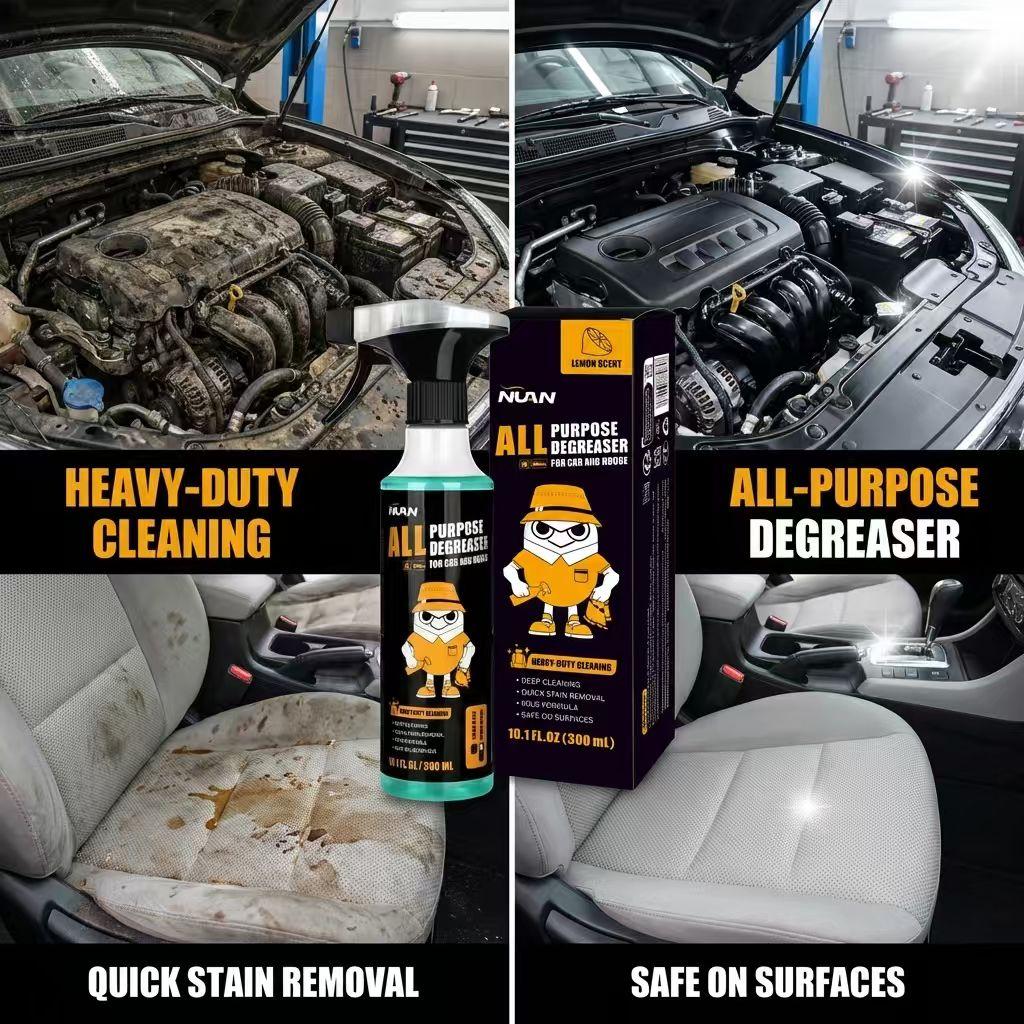 Nuan Multi-purpose cleaning spray: 300ml Multifunctional Cleaner for Home & Car, Removes Dirt, Water Stains and Dust