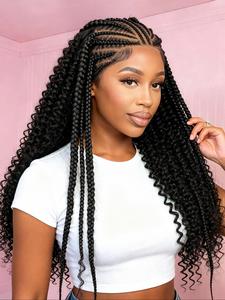 Fashion Unique Braided Wave Hairband Wig, 13x6 Lace Front, Adjustable Style, Daily Work Preferred, Gift Choice
