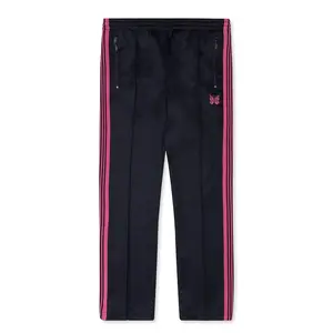 Needles Logo Track Pants Navy Blue Pink
