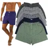 ToBeInStyle Men's Multi-Item Pack Of Classic Fit Tartan Plaid Boxers W/ Button Fly Menswear Soft