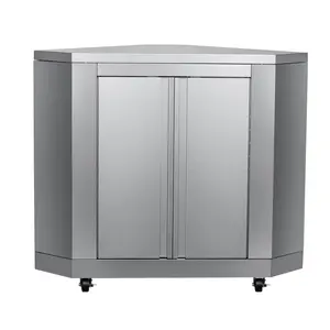 26 in. Stainless-Steel Corner Cabinet for Outdoor Kitchen (KM-OKS-CCAB)