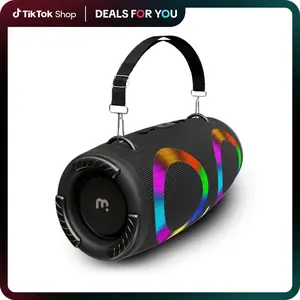 Portable Bluetooth SpeakerSpeakers with Colorful Flashing Lights, 25W Super Bass 24H Playtime, 100ft Range, TWS Pairing for Outdoor, Home, Party, Beach, Birthday Gift dealsforyoudays