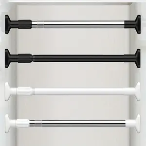 1pc Multifunctional Telescopic Rod, Punch-free Rod, Easy To Install, Shower Curtain Rod, Door Curtain Rod, Wardrobe Support Rod, Drying Rod, Bathroom Accessories