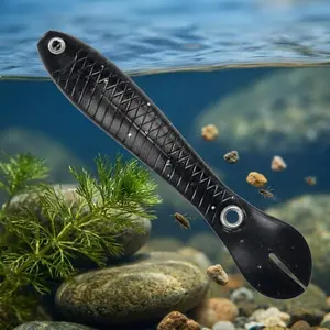 Professional Soft Plastic Swimbait Lure Kit with Anti-Tear Tail Hook Tangle-Free Design for Bass Pike Saltwater Freshwater Fishing High Elasticity Swim Bait