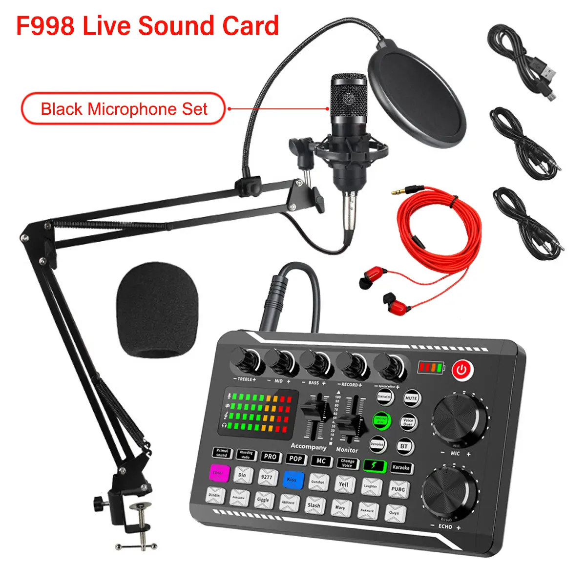 F998 with Black Microphone Set