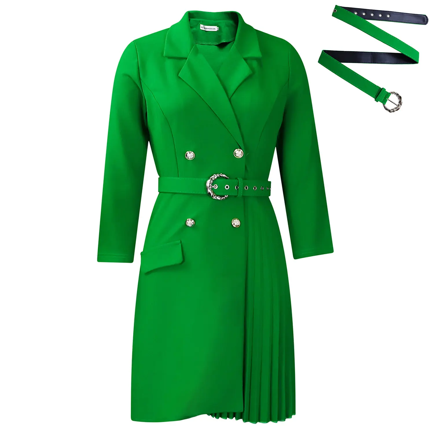 bright green blazer dress PAX DRESS GREEN – Fayt The Label main image 0