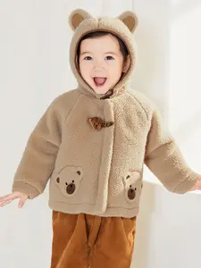 Balabala Kids Fleece Animal Jacket Warm Plush Sherpa Coat Cute Winter Outerwear