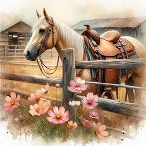 New Arrival DIY 5D Diamond Painting Kit, Horse Theme Full Drill Mosaic Art, Home Wall Decor Gift, Large Size, Model Xinghao Z303