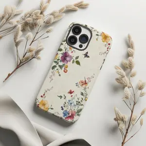 Spring Floral Collage Smartphone Case, Colorful Butterfly Design, Handheld Phone Casing & Accessories, Compatible with iPhone 11,12,13,14,15,16,17 Pro Max Air Plus