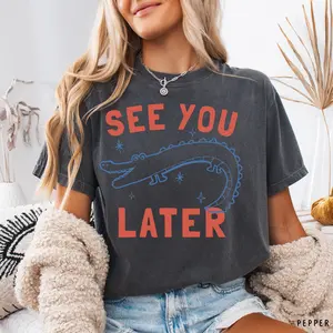 See You Later Alligator Teacher Shirt Funny Last Day Of School Teacher Tee End Of Year Comfort Colors Teacher Shirt Last Day Teacher Gift