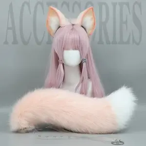 Cute Fox Ear Headband & Cat Tail Set 🦊🐱 - Perfect for Halloween/Cosplay/Costume/Stage Performance, Ideal Gift for Women & Girls, Black Friday Deal: Christmas/New Year Gift 🎁
