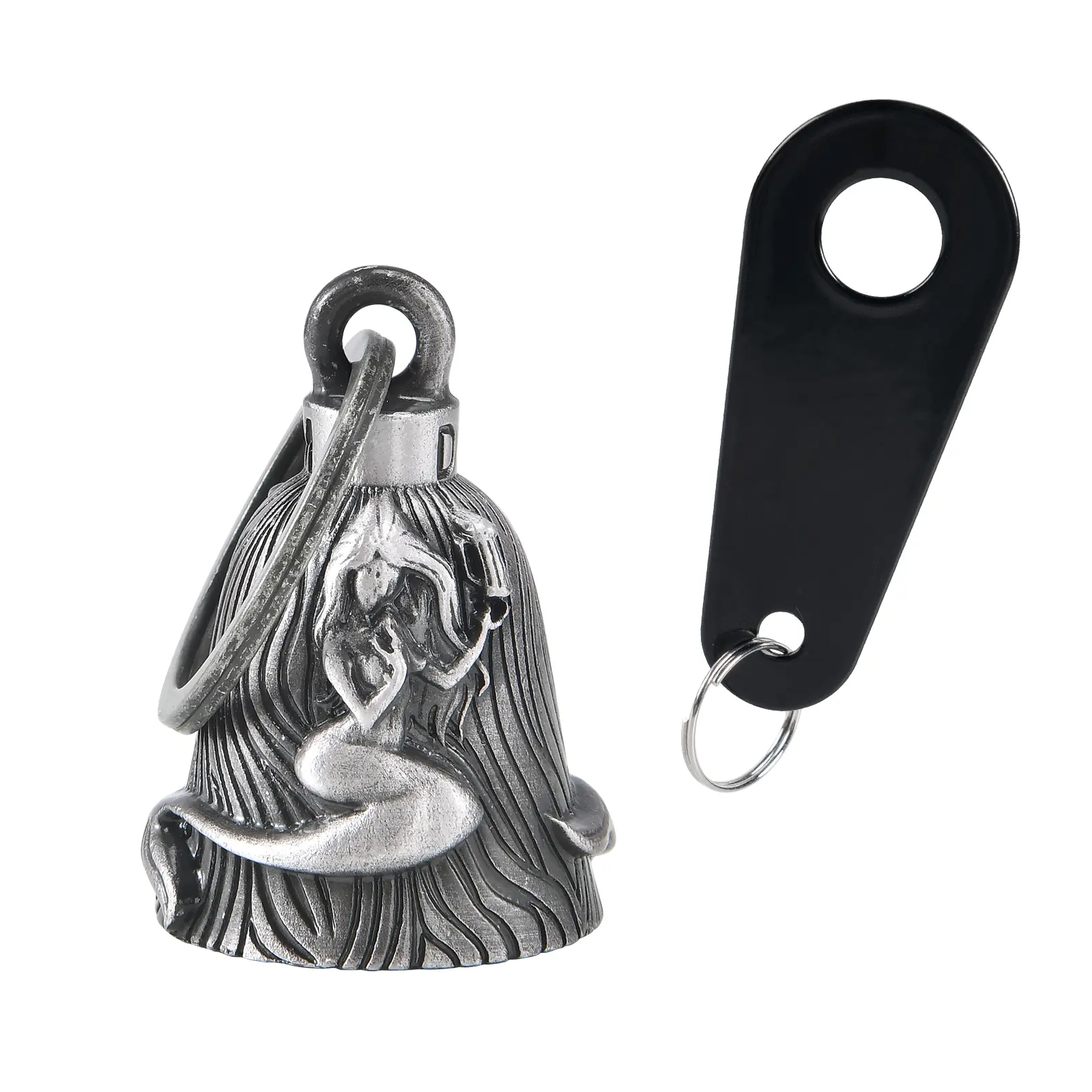 Dream Apparel Christmas/Halloween Bell,Gremlin/Guardian bell,Motorcycle Bell/Motorcycle Key Chain for Bikers Women Men W/Hanger,Biker Bell for Riders,Good Luck Riding Bell Spirit Bell Moto Accessories
