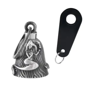 Dream Apparel Christmas/Halloween Bell,Gremlin/Guardian bell,Motorcycle Bell/Motorcycle Key Chain for Bikers Women Men W/Hanger,Biker Bell for Riders,Good Luck Riding Bell Spirit Bell Moto Accessories