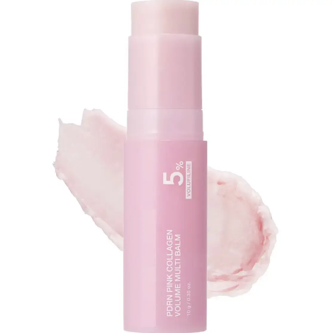 PDRN Pink Collagen Volume Multi Balm - 1-In-1 Korean Skincare Stick with Volufiline, NAD - Anti-Aging, Firming, Fine Line Fix - Lip Plumper Balm for Lip Care Routine, Under-Eyes, Smile Lines