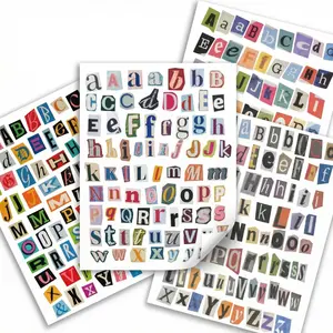 287/574/861pcs Vintage Magazine Letter Stickers | Ransom Alphabet Sticker for Scrapbooking, Journaling, DIY Crafts, Laptop, Water Bottle - Junk Journal, Scrapbook Supplies Kit Decal Sticker
